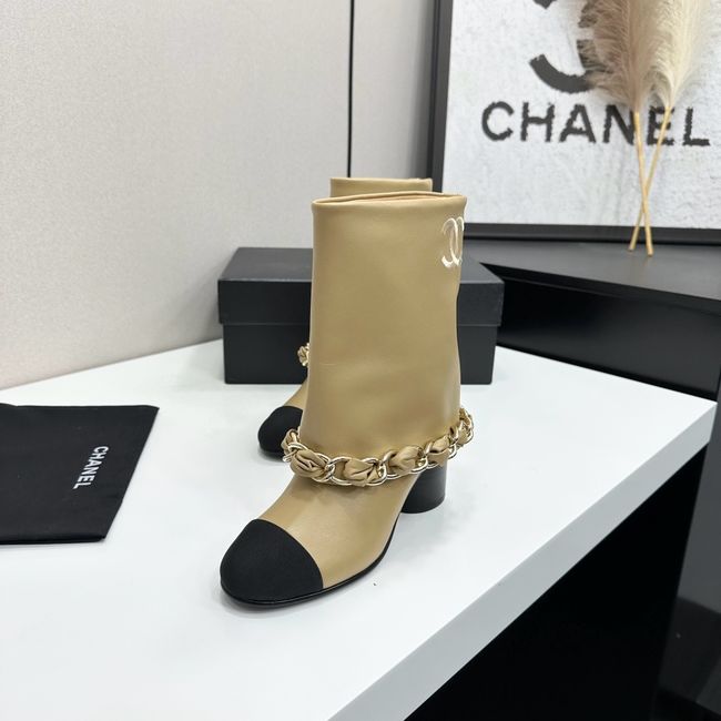 Chanel Mid-Calf Boots Calfskin 64183-4