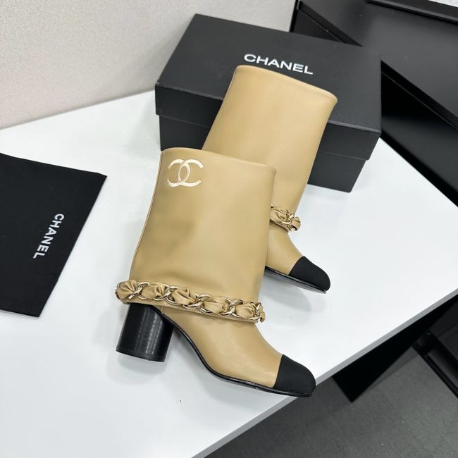 Chanel Mid-Calf Boots Calfskin 64183-4