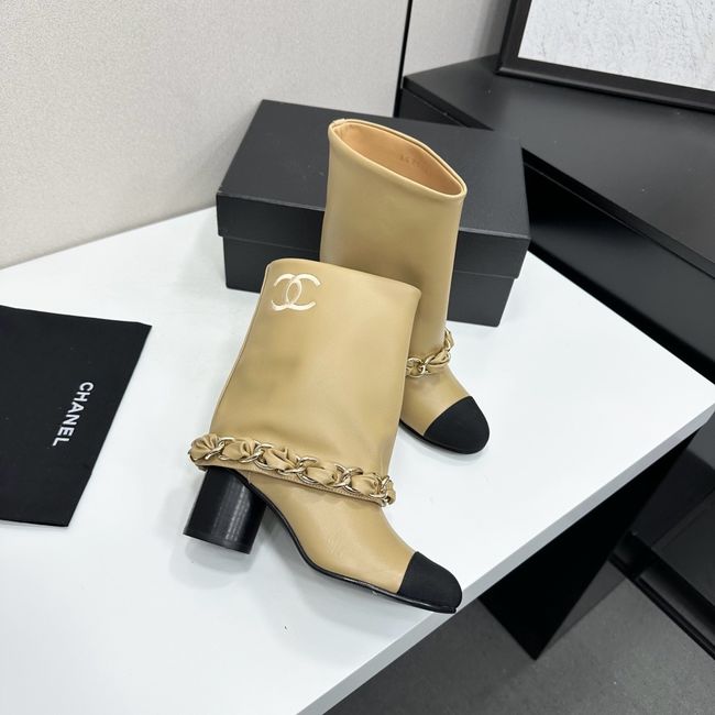 Chanel Mid-Calf Boots Calfskin 64183-4