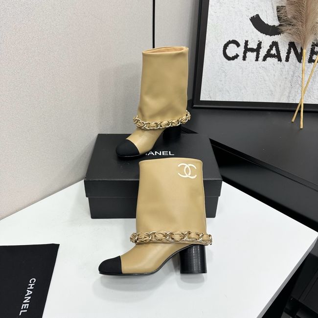 Chanel Mid-Calf Boots Calfskin 64183-4