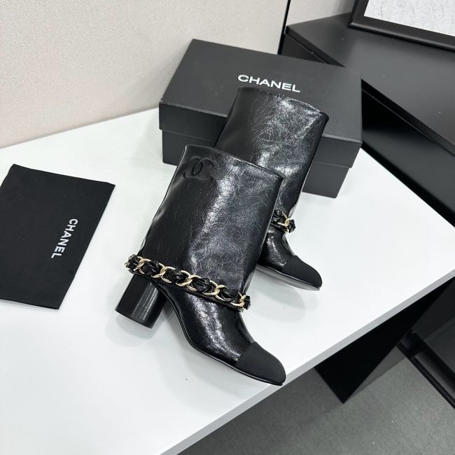 Chanel Mid-Calf Boots Calfskin 64184-1