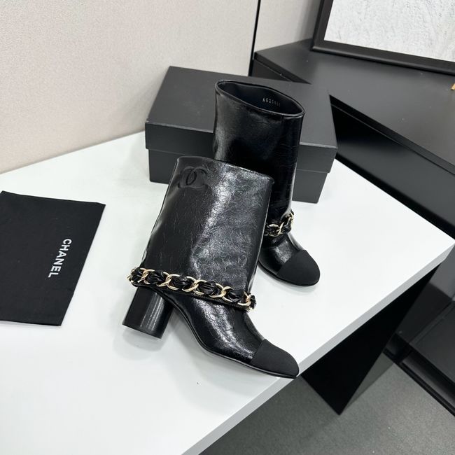 Chanel Mid-Calf Boots Calfskin 64184-1
