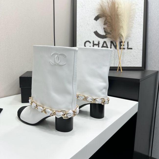 Chanel Mid-Calf Boots Calfskin 64184-2