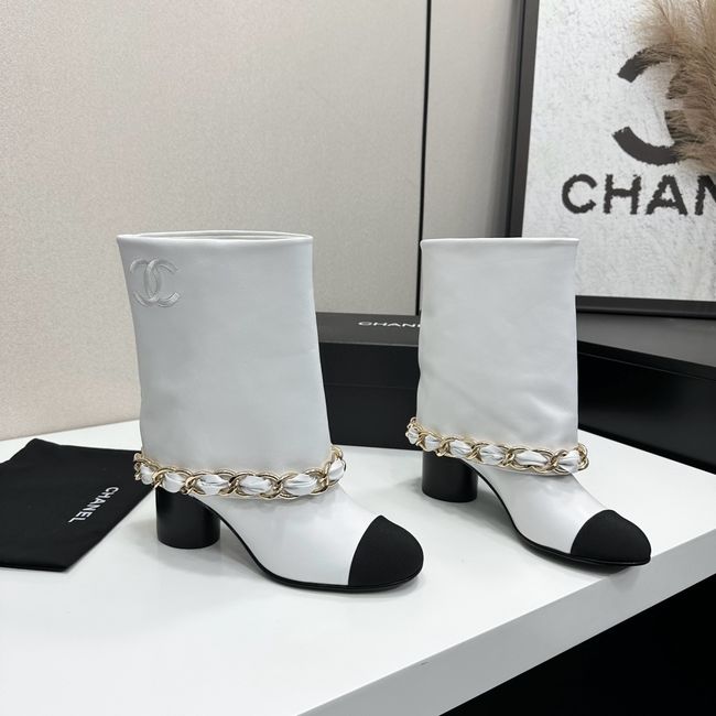 Chanel Mid-Calf Boots Calfskin 64184-2