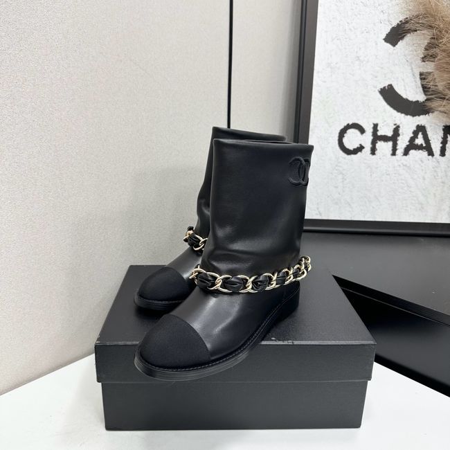 Chanel Mid-Calf Boots Calfskin 64184-4