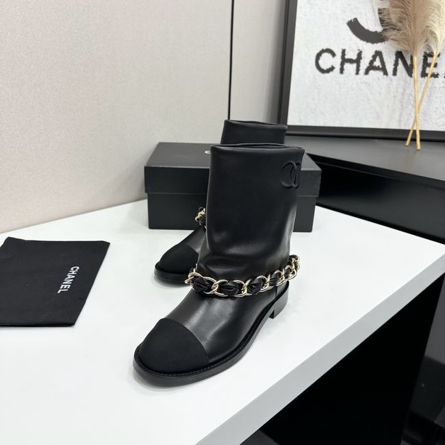 Chanel Mid-Calf Boots Calfskin 64184-4