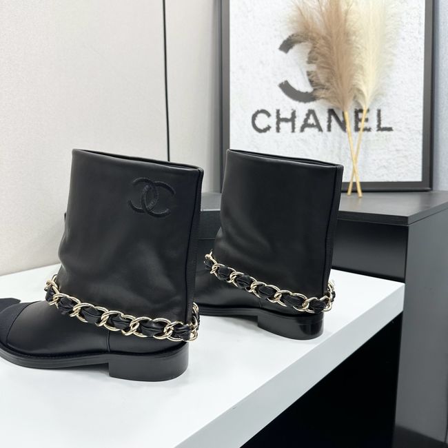 Chanel Mid-Calf Boots Calfskin 64184-4