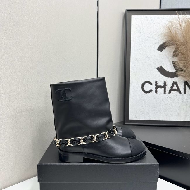 Chanel Mid-Calf Boots Calfskin 64184-4