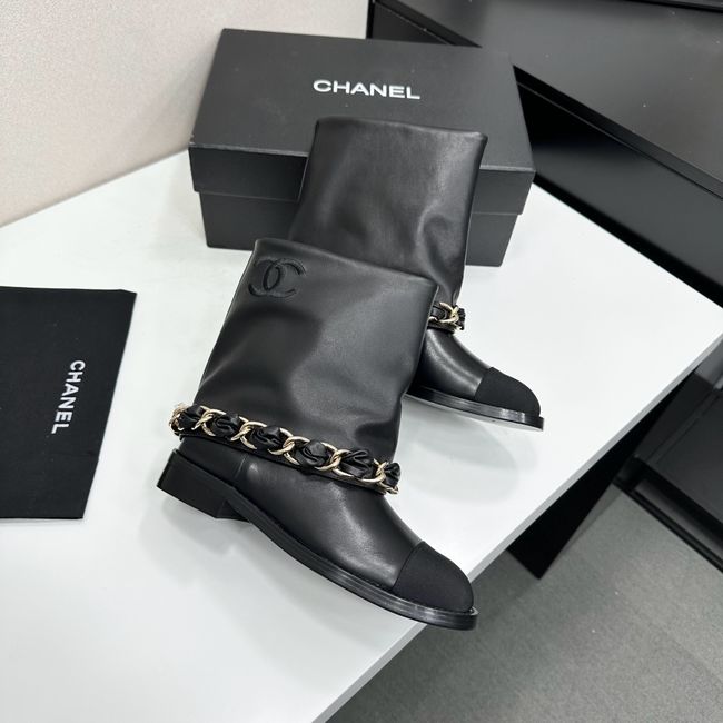 Chanel Mid-Calf Boots Calfskin 64184-4
