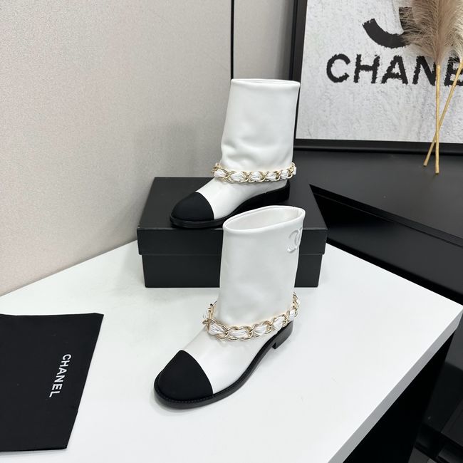 Chanel Mid-Calf Boots Calfskin 64184-5