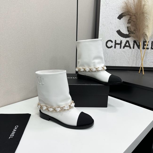 Chanel Mid-Calf Boots Calfskin 64184-5