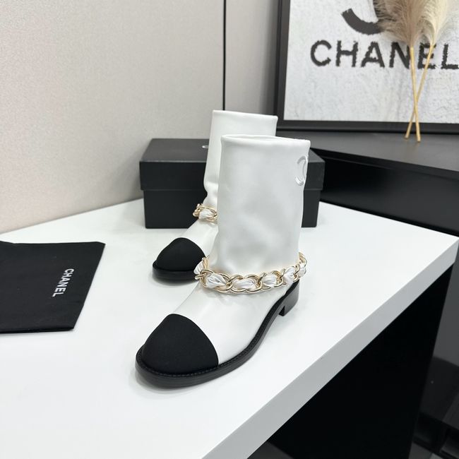 Chanel Mid-Calf Boots Calfskin 64184-5