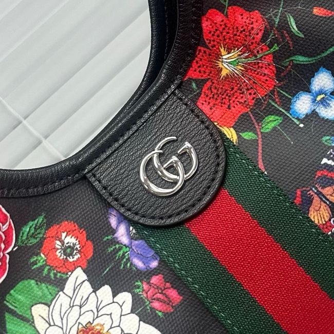 Gucci Giglio small tote bag 860845 black multicolor
