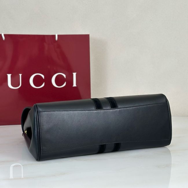 Gucci Paparazzo large top handle bag 875019-1 black leather