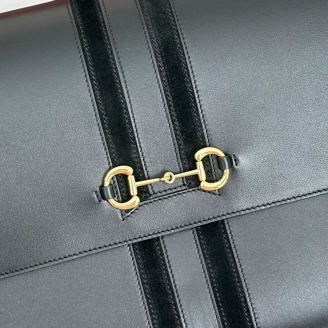 Gucci Paparazzo large top handle bag 875019-1 black leather