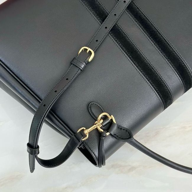 Gucci Paparazzo large top handle bag 875019-1 black leather