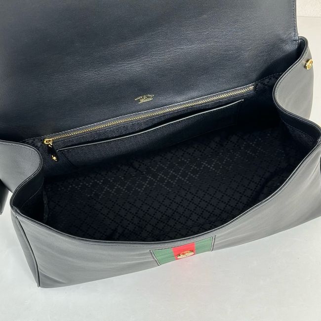 Gucci Paparazzo large top handle bag 875019 black leather