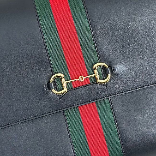 Gucci Paparazzo large top handle bag 875019 black leather