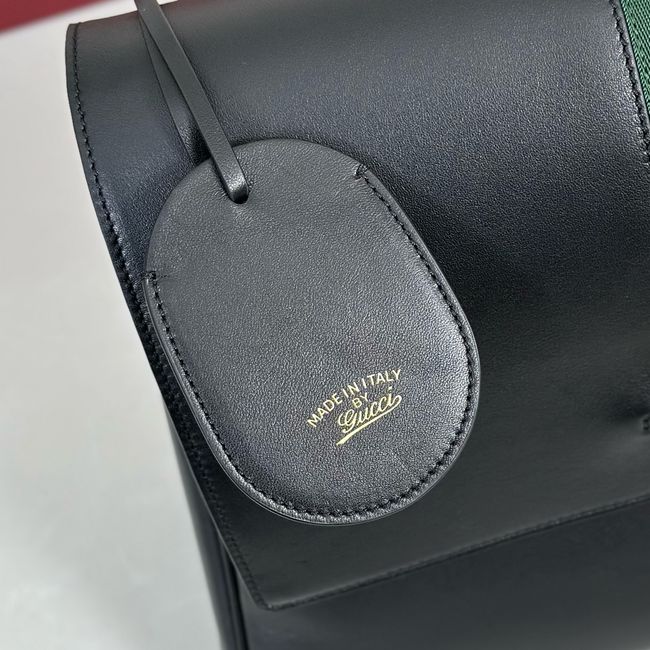 Gucci Paparazzo large top handle bag 875019 black leather