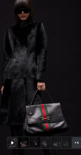 Gucci Paparazzo large top handle bag 875019 black leather