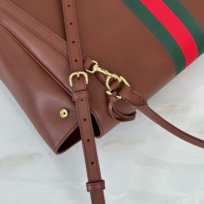 Gucci Paparazzo large top handle bag 875019 camel leather