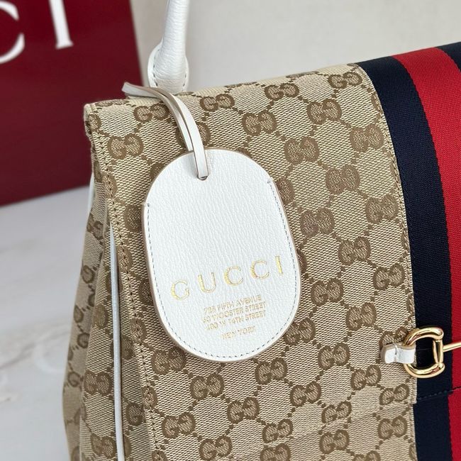 Gucci Paparazzo large top handle bag 875019 white&brown