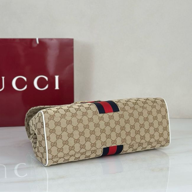 Gucci Paparazzo large top handle bag 875019 white&brown