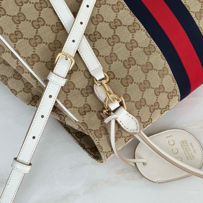 Gucci Paparazzo large top handle bag 875019 white&brown