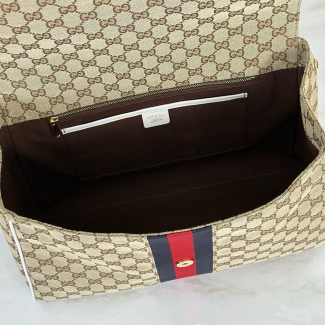 Gucci Paparazzo large top handle bag 875019 white&brown