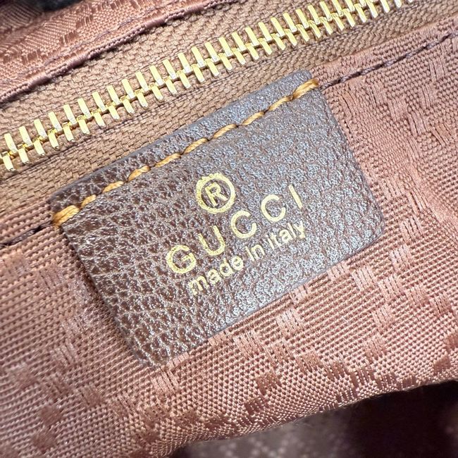 Gucci Jackie Flap large crossbody bag A005ZI brown GG canvas