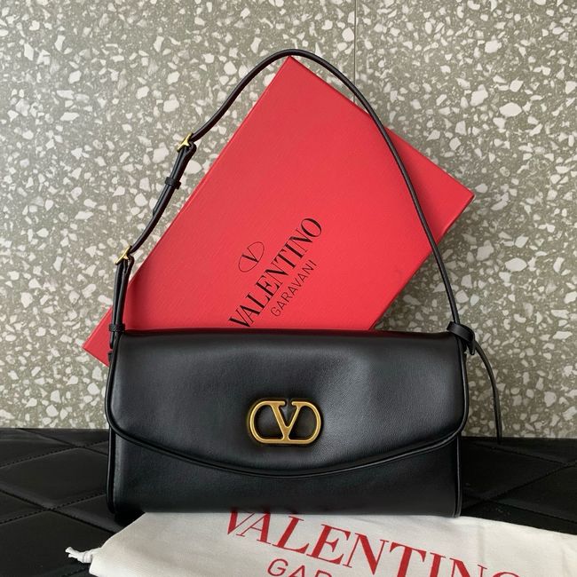 VALENTINO DEVAIN Small Sheepskin Shoulder Bag WB0T31 black