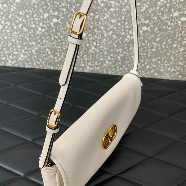 VALENTINO DEVAIN Small Sheepskin Shoulder Bag WB0T31 white