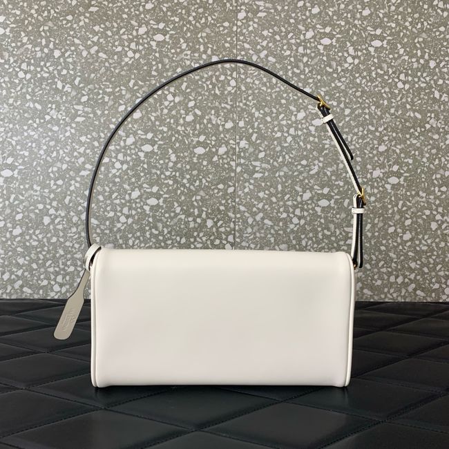 VALENTINO DEVAIN Small Sheepskin Shoulder Bag WB0T31 white
