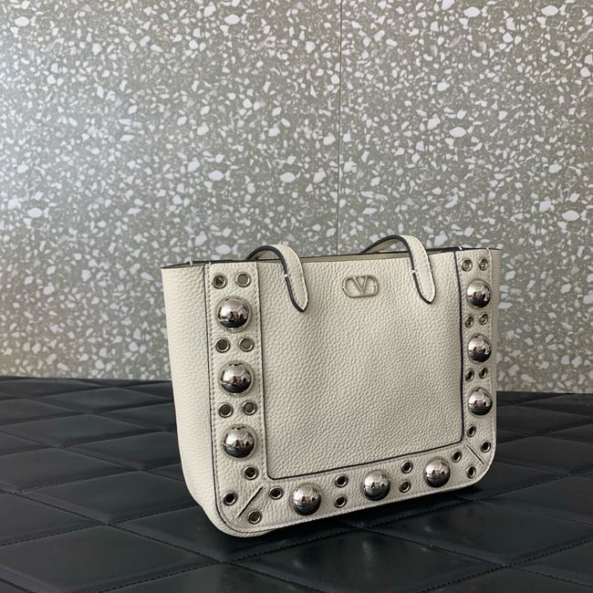 VALENTINO NELLCOTE small Calfskin Handbag WB0R78 White