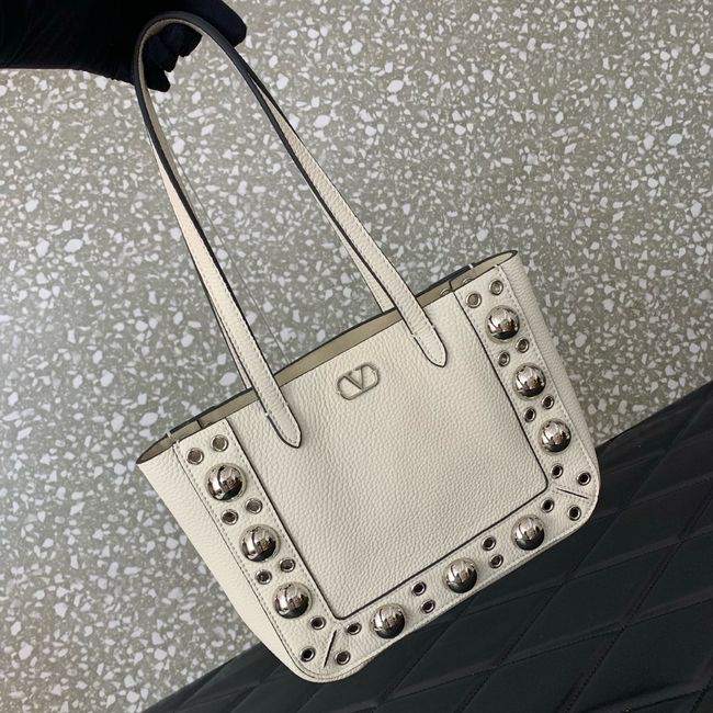 VALENTINO NELLCOTE small Calfskin Handbag WB0R78 White