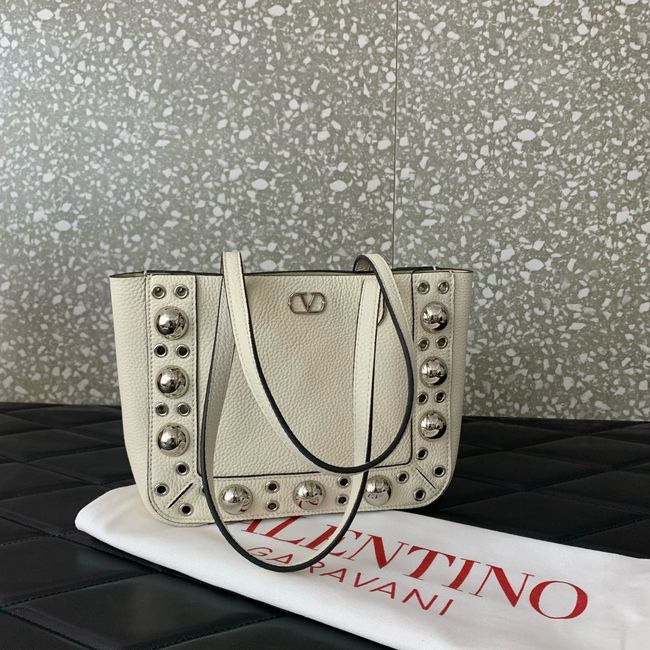VALENTINO NELLCOTE small Calfskin Handbag WB0R78 White