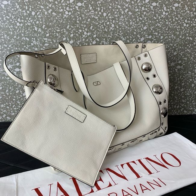 VALENTINO NELLCOTE Medium Calfskin Handbag WB0R79 WHITE