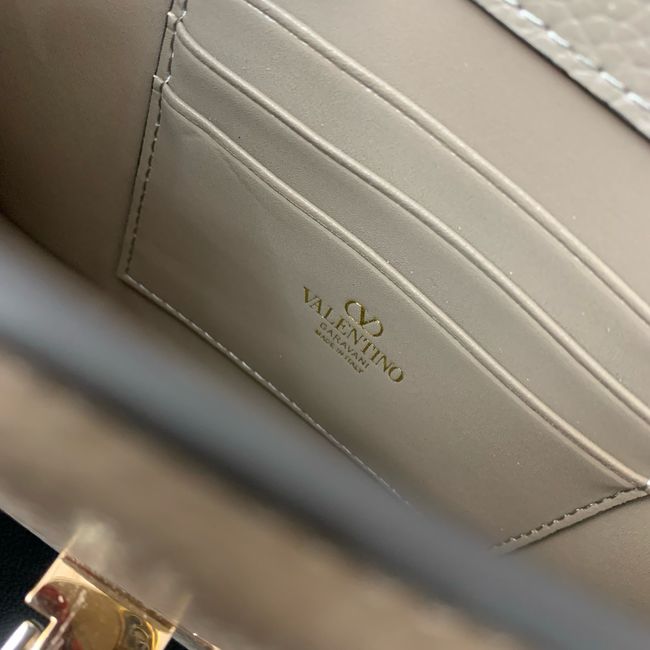 VALENTINO ROCKSTUD Small Calfskin Handbag VA088 gray