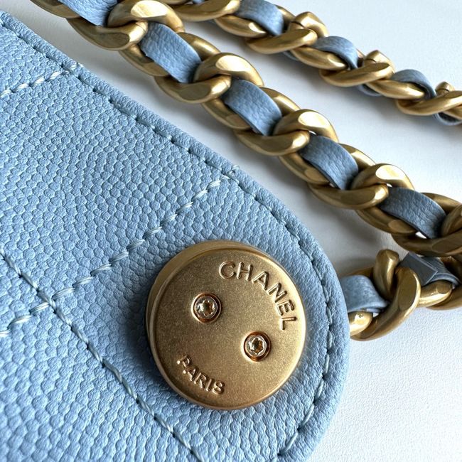 CHANEL 25 SMALL HANDBAG AS5293 sky blue