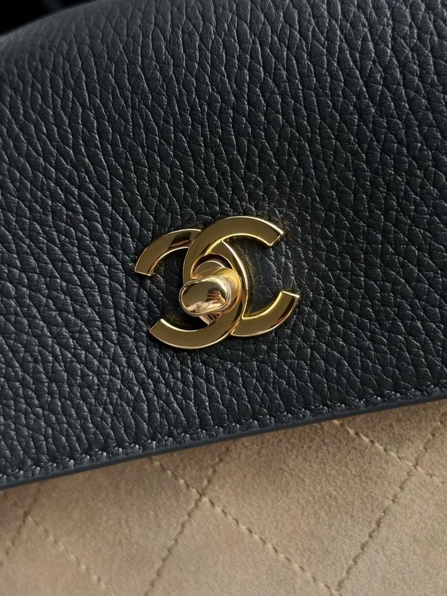 Chanel Large Shopping Bag AS6289 black&dark Beige