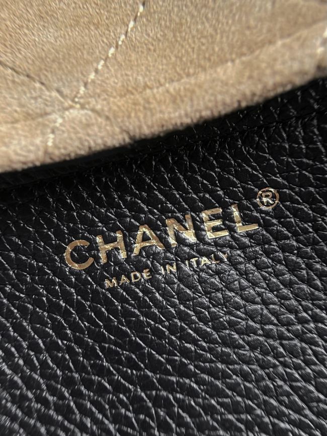 Chanel Large Shopping Bag AS6289 black&dark Beige