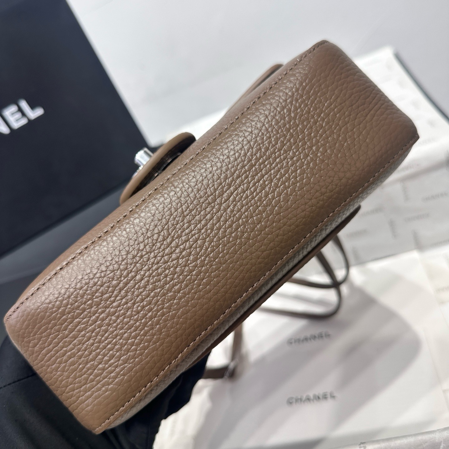 Chanel Mini Flap Bag AS6573 brown& Silver