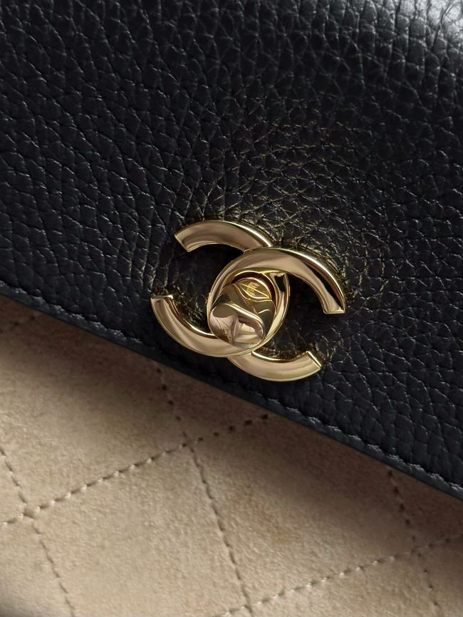 Chanel Small Shopping Bag AS6288 black&dark Beige