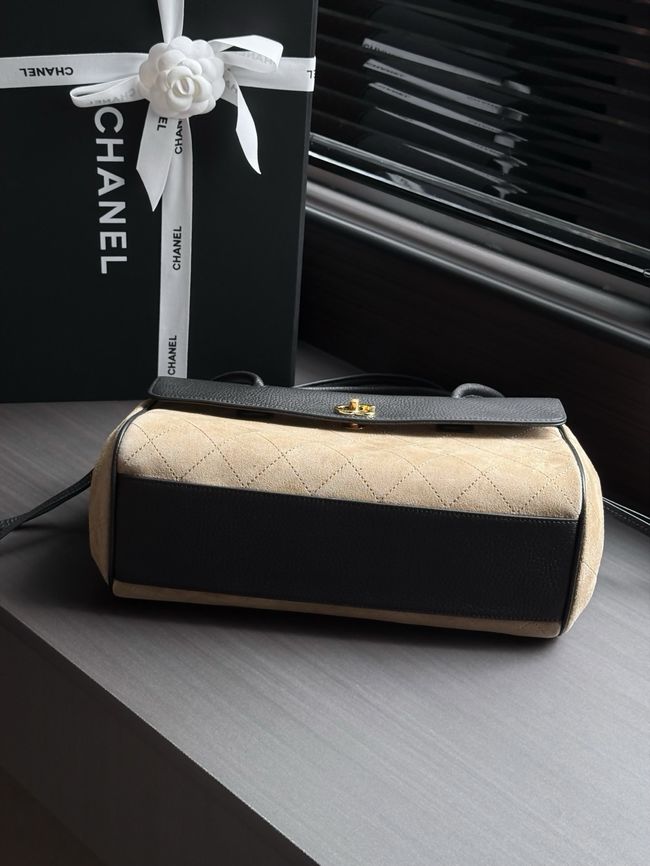 Chanel Small Shopping Bag AS6288 black&dark Beige