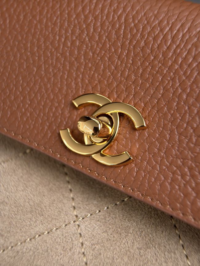 Chanel Small Shopping Bag AS6288 brown&dark Beige