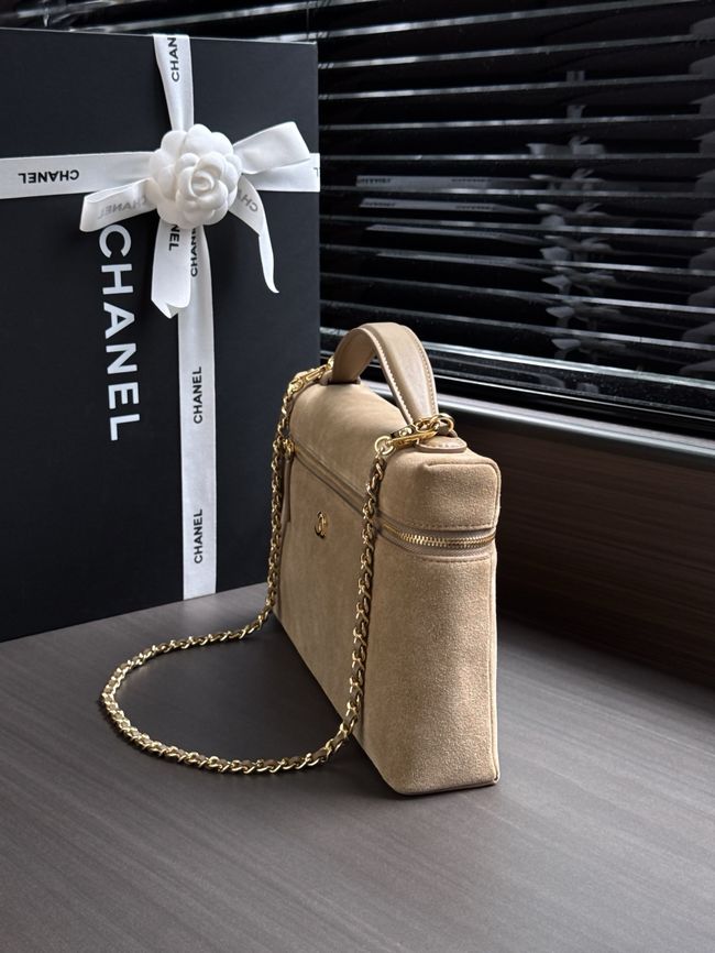 CHANEL Maxi Vanity with chain AS6473 dark Beige