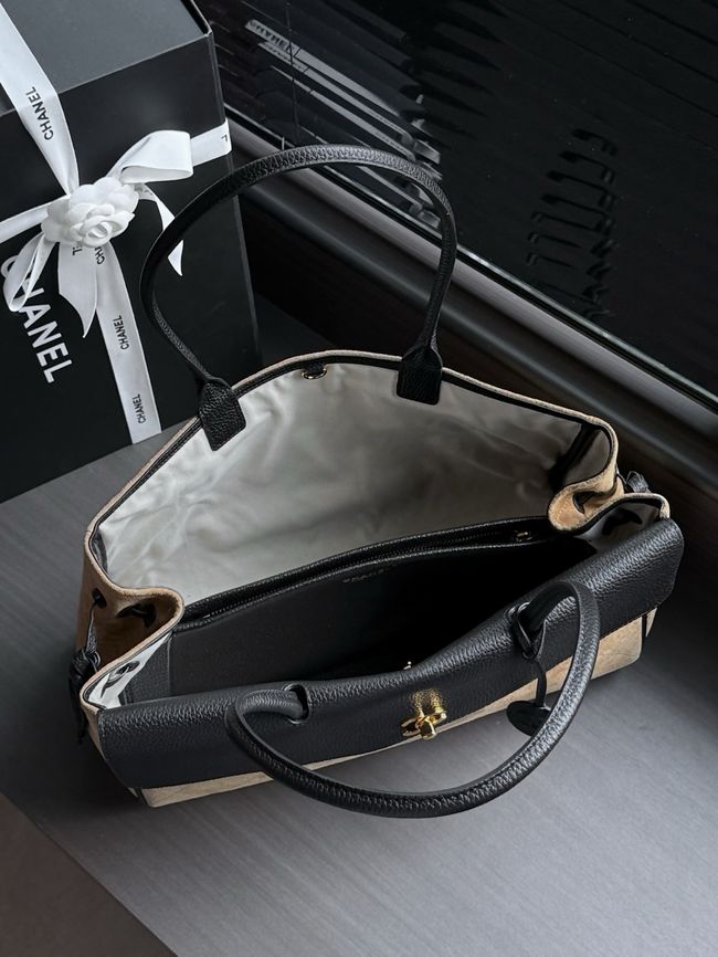 Chanel Shopping Bag AS6428 Dark Beige & Black