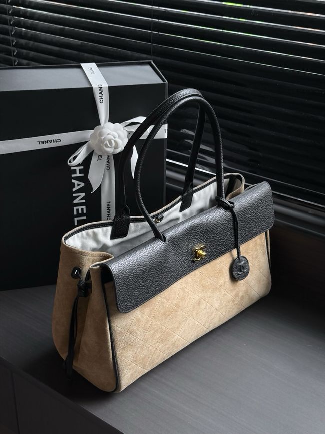 Chanel Shopping Bag AS6428 Dark Beige & Black