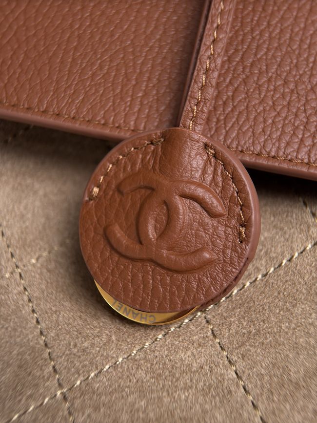 Chanel Shopping Bag AS6428 Dark Beige & camel