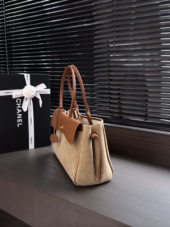 Chanel Shopping Bag AS6428 Dark Beige & camel